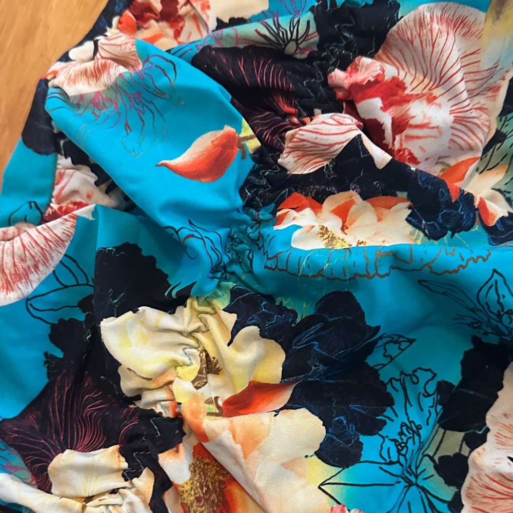 Seafolly Blue Floral Tankini twist halter Set - Picture 7 of 9